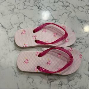 Gap Kids Pink Unicorn Horse Flip Flop Sandals Size 12-13